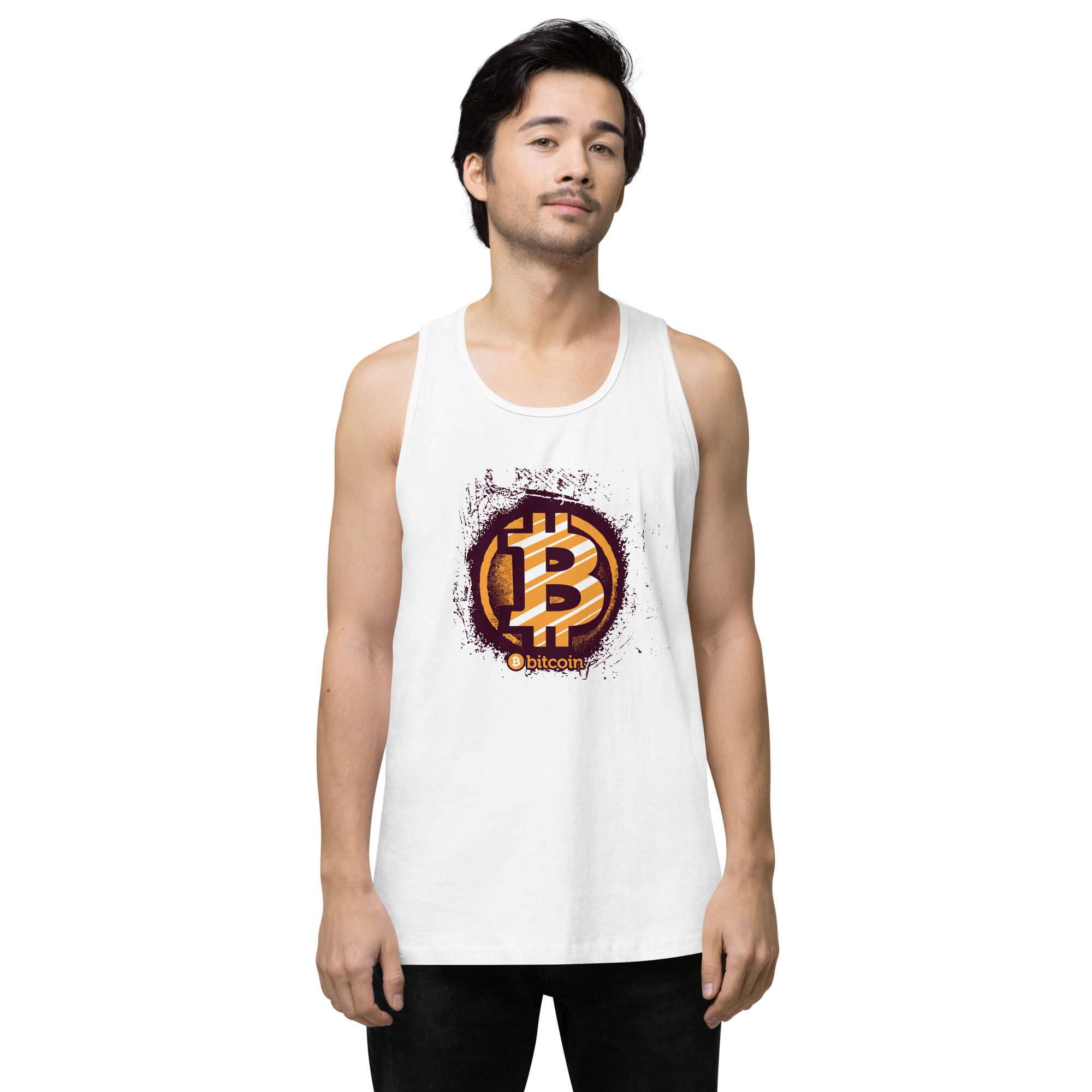 mens-premium-tank-top-white-front-6933f4f300d3f.jpg Bitcoin Crypto Men’s premium tank top - Image 1