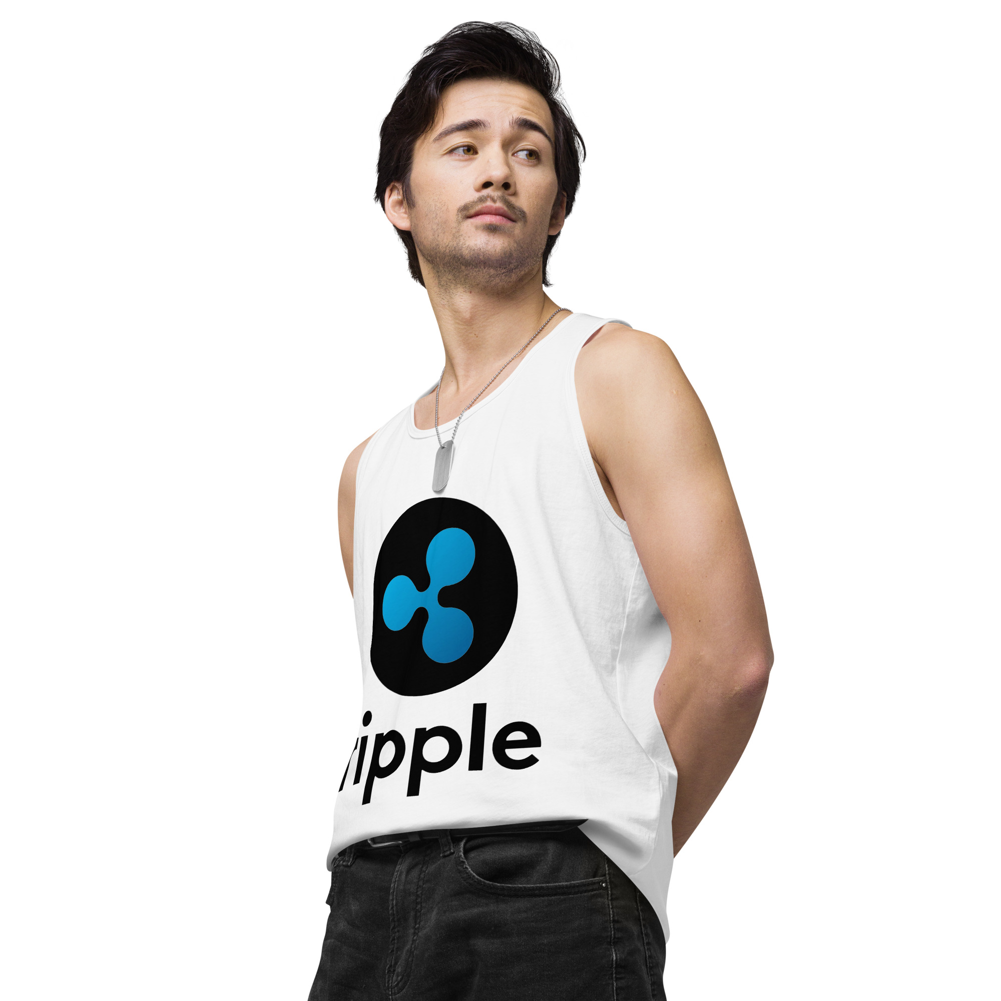 mens-premium-tank-top-white-left-front-6932b617cfb5c.jpg Wow Ripple Men’s premium tank top - Image 1