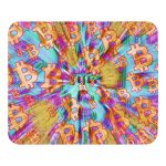 Colorful Bitcoin Mouse pad - Image 4