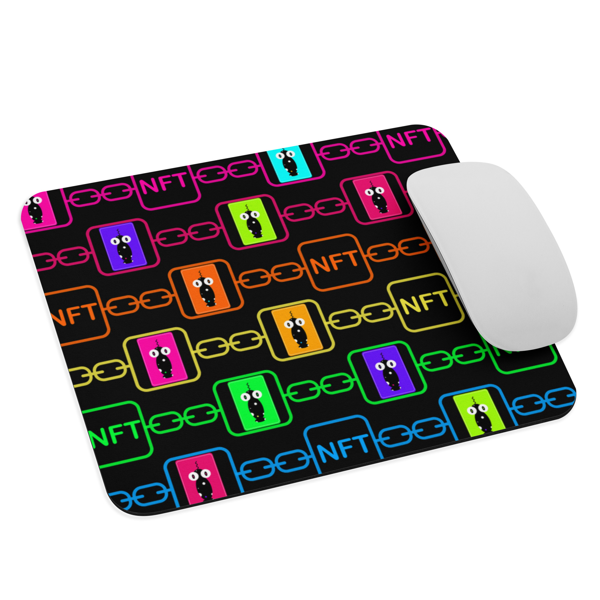 mouse-pad-white-front-693546a4ef75f.jpg Crypto Chain Link Mouse pad - Image 1