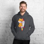 Cute Shiba inu to the Moon Unisex Hoodie - Image 15