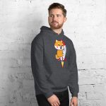 Cute Shiba inu to the Moon Unisex Hoodie - Image 18