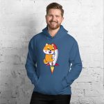 Cute Shiba inu to the Moon Unisex Hoodie - Image 19