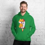Cute Shiba inu to the Moon Unisex Hoodie - Image 23