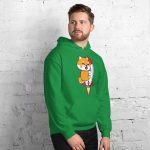 Cute Shiba inu to the Moon Unisex Hoodie - Image 26
