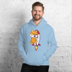 Cute Shiba inu to the Moon Unisex Hoodie - Image 35