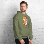 Cute Shiba inu to the Moon Unisex Hoodie - Image 30