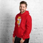Cute Shiba inu to the Moon Unisex Hoodie - Image 13
