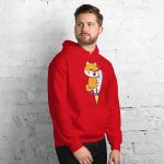 Cute Shiba inu to the Moon Unisex Hoodie - Image 14