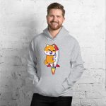 Cute Shiba inu to the Moon Unisex Hoodie - Image 31