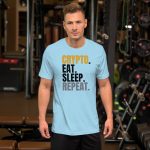 Eat Sleep Repeat Short-Sleeve Unisex T-Shirt - Image 25