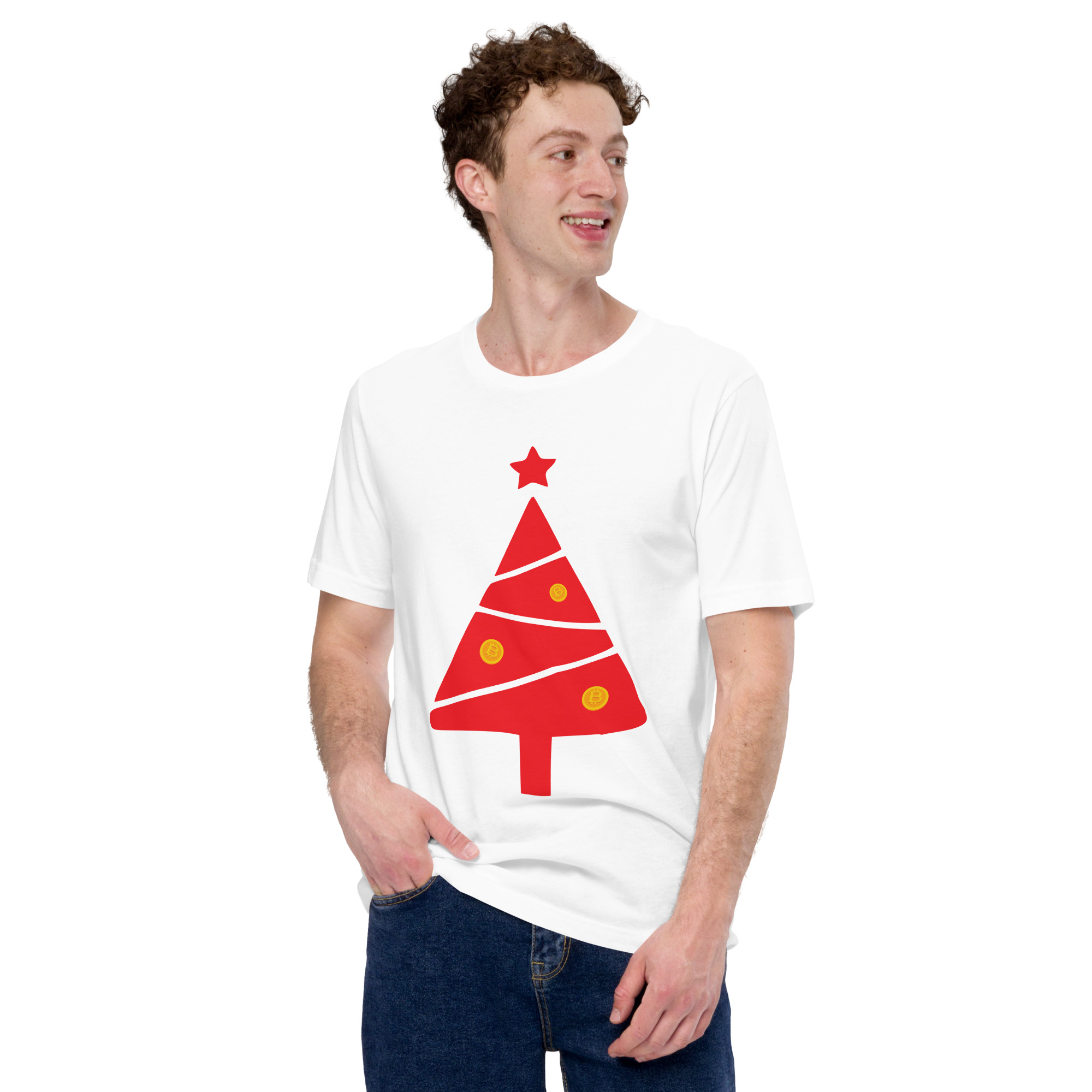 unisex-staple-t-shirt-white-front-69351e41988a9.jpg Crypto Tree Short-Sleeve Unisex T-Shirt - Image 1