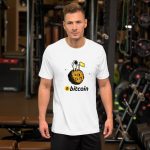 Bitcoin accepted in Space Short-Sleeve Unisex T-Shirt